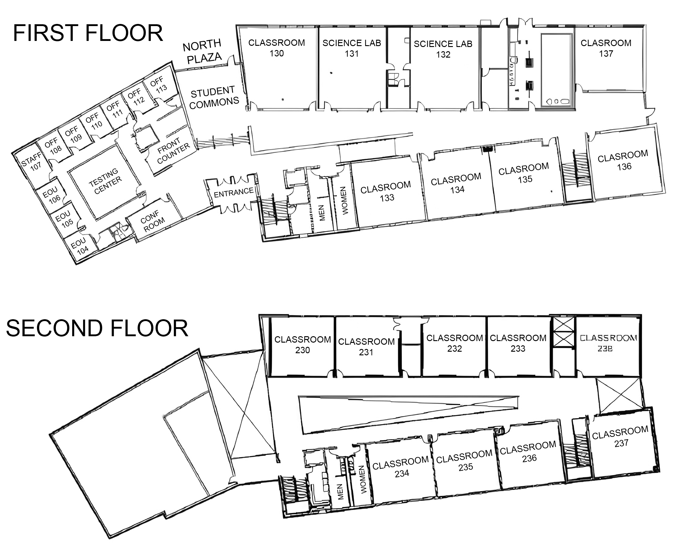 Floor plan of the Eastern Oregon Higher Education Center in Hermiston