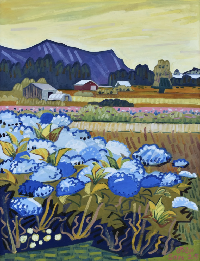 Painting of hydrangeas - Feves Gallery