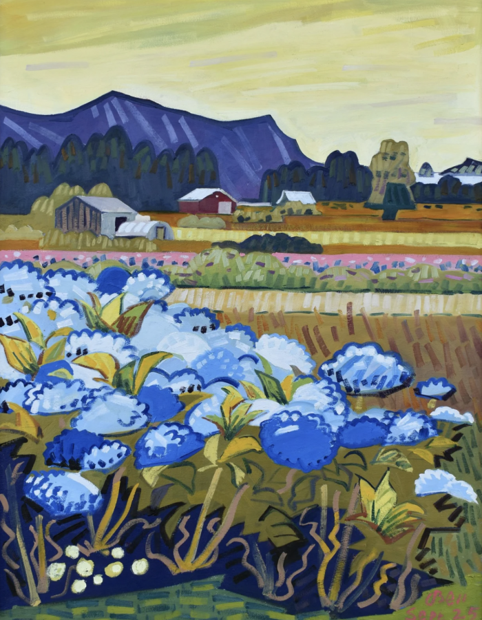 Painting of hydrangeas - Feves Gallery